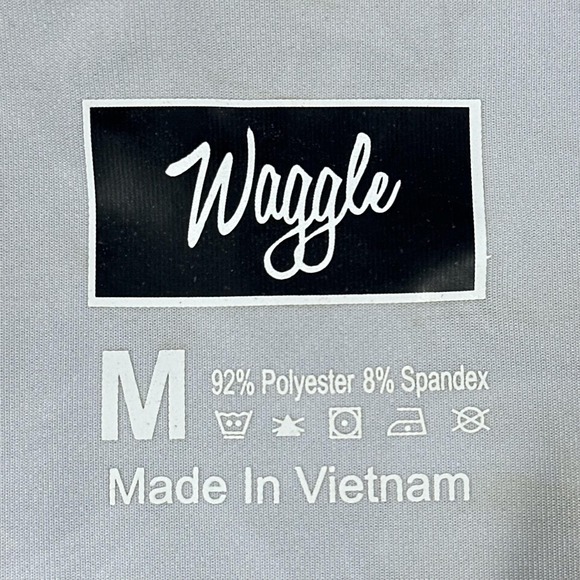 Waggle Polo Shirt Mens Medium Multicolor Floral Golf Performance Stretch Casual - Picture 3 of 9